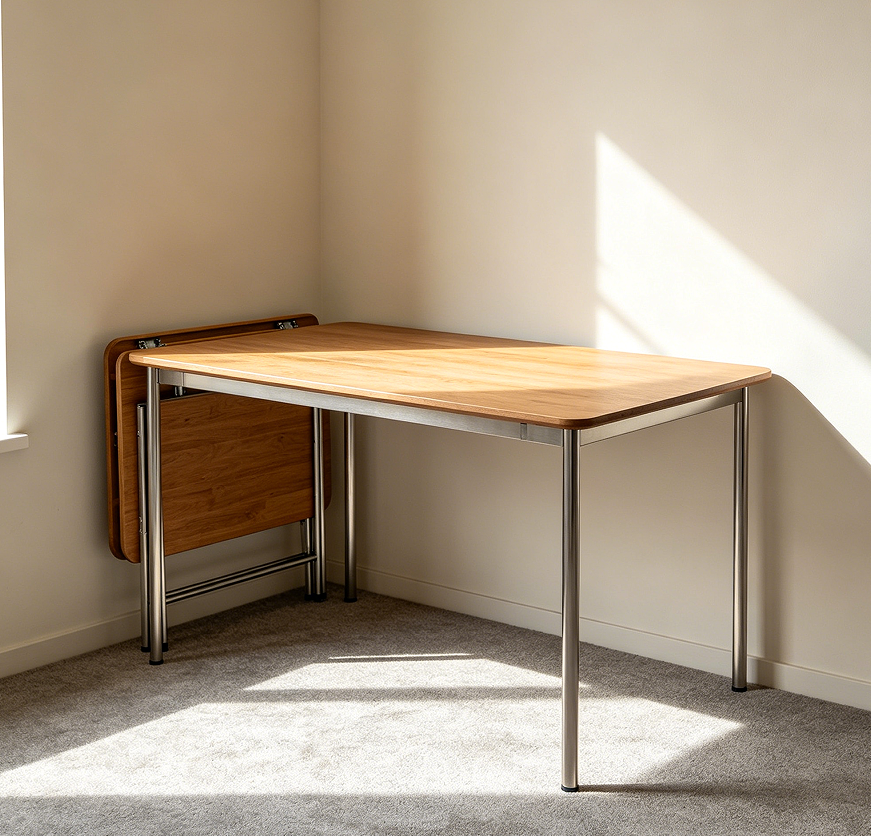 Rectangular Drop‑Leaf Dining Table for Tight Spaces